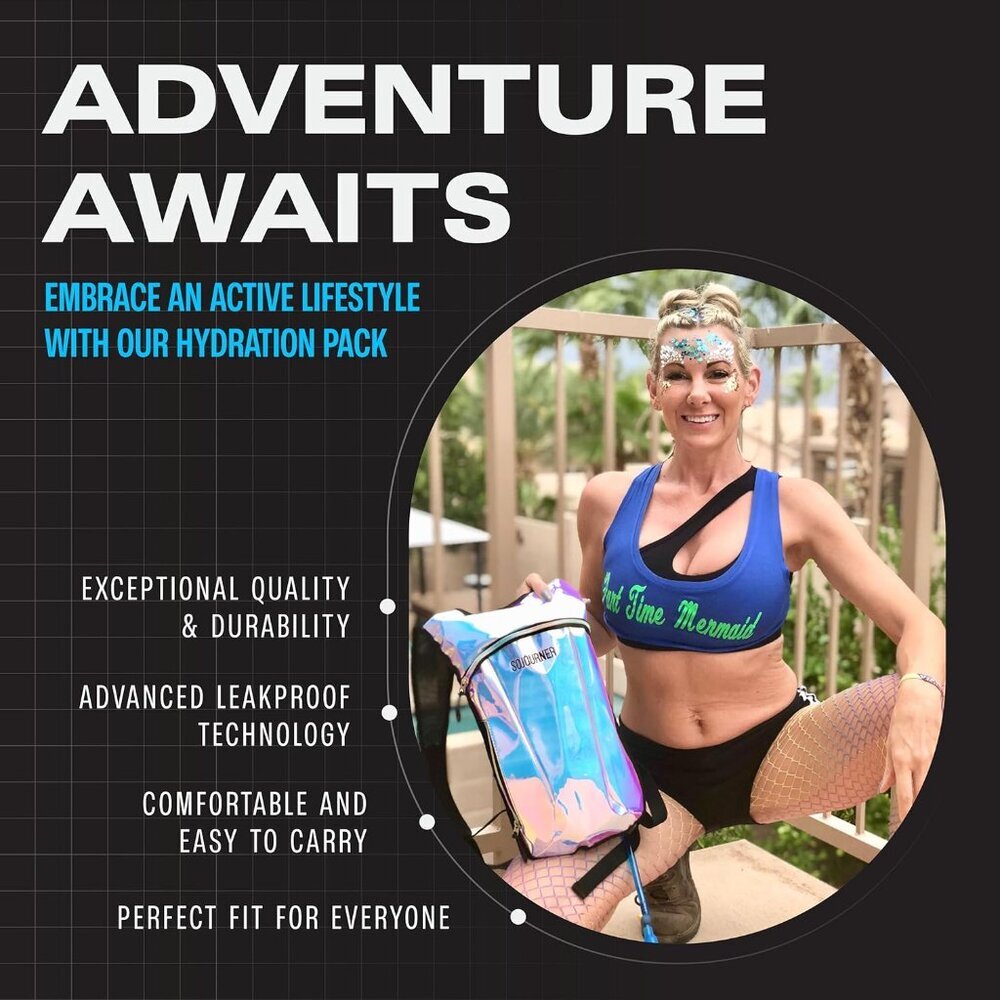 Sojourner Rave Hydration Pack - Hydration Backpack - Hydropack with 2L Bladder - - Picture 5 of 7